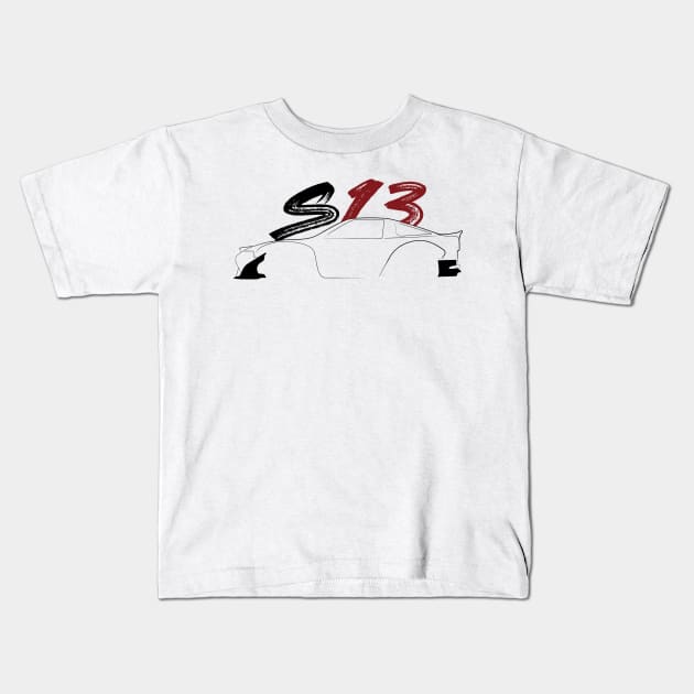 180sx S13 Kids T-Shirt by turboosted